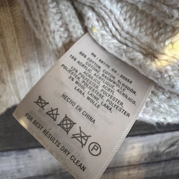 Anthropologie By Far Away From Close Cable Knit V-Neck Sweater XS Cottagecore - Picture 4 of 5